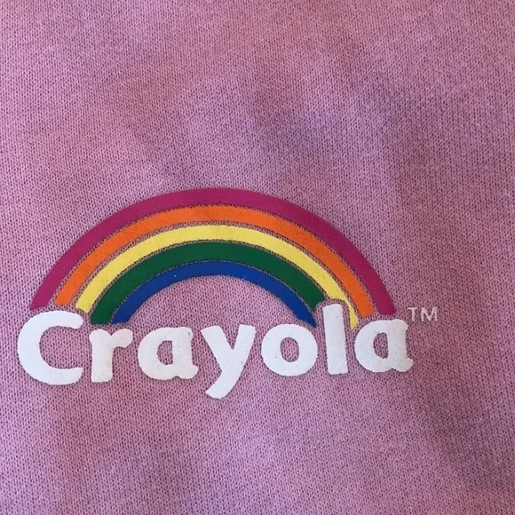 2 Piece Pink Gray Fleece Hoodie Zip Jacket  & Pants Set Crayola Little Girl's 4 - Picture 12 of 15